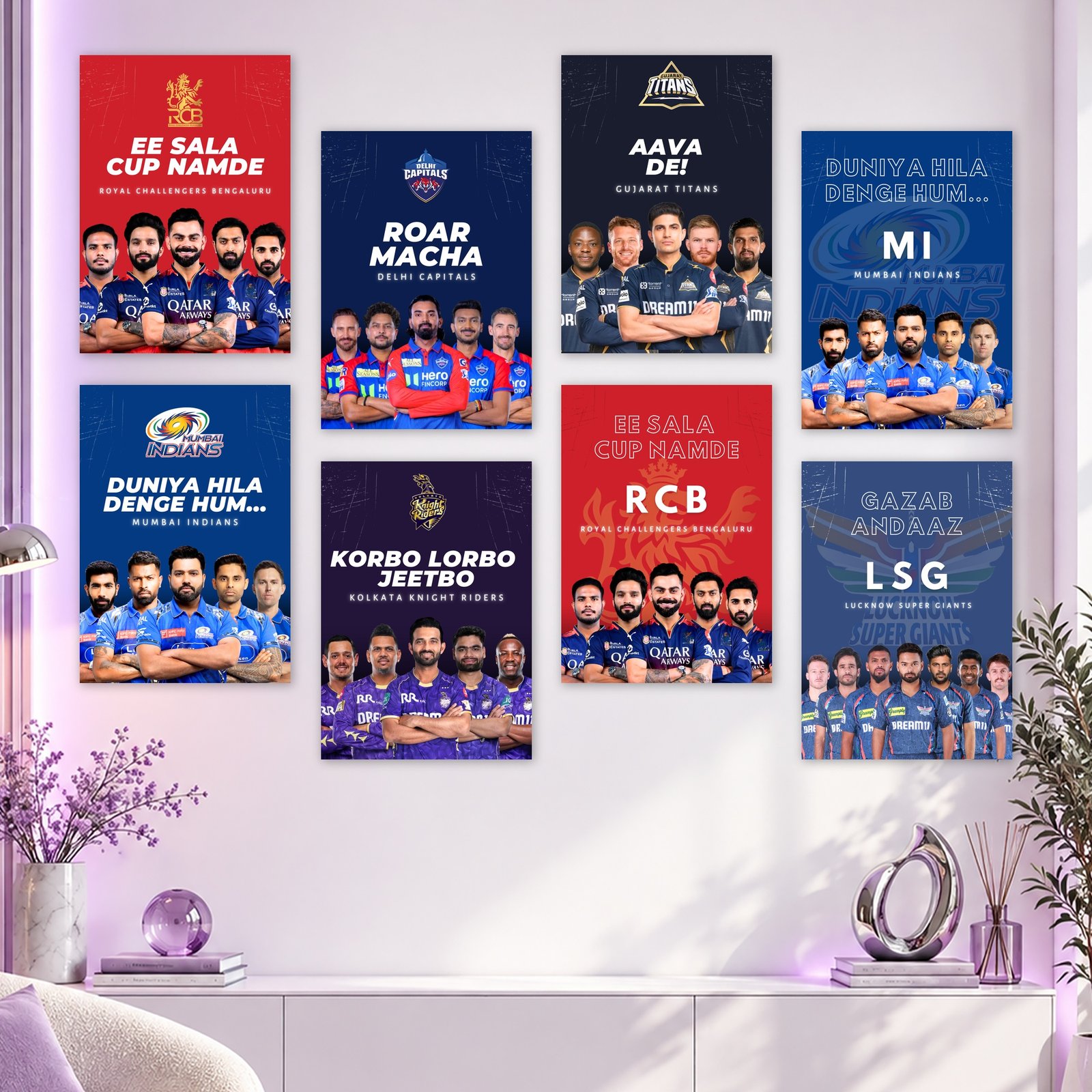 IPL Team Squads Set Posters