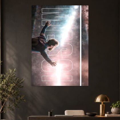 Lionel Messi Barcelona Stadium Celebration Football Poster