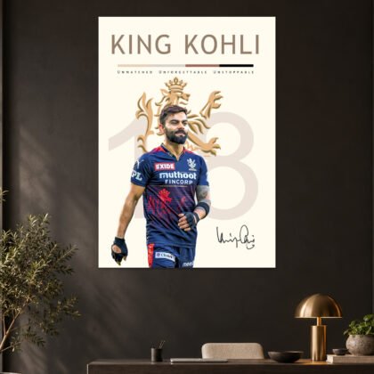 Virat Kohli RCB King Kohli 18 Poster