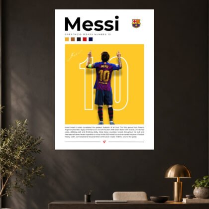 Lionel Messi Barcelona Number 10 Greatness Poster