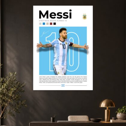 Lionel Messi Argentina World Cup Number 10 Poster