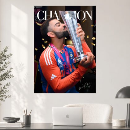 Virat Kohli T20 World Cup Champion Poster
