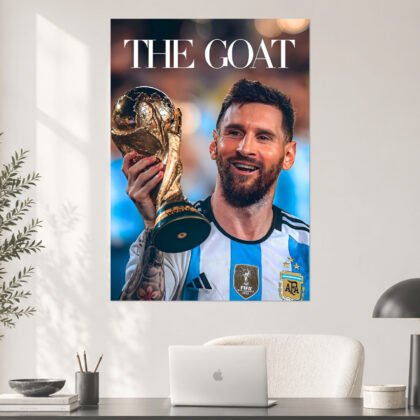Lionel Messi World Cup Winner The GOAT Poster