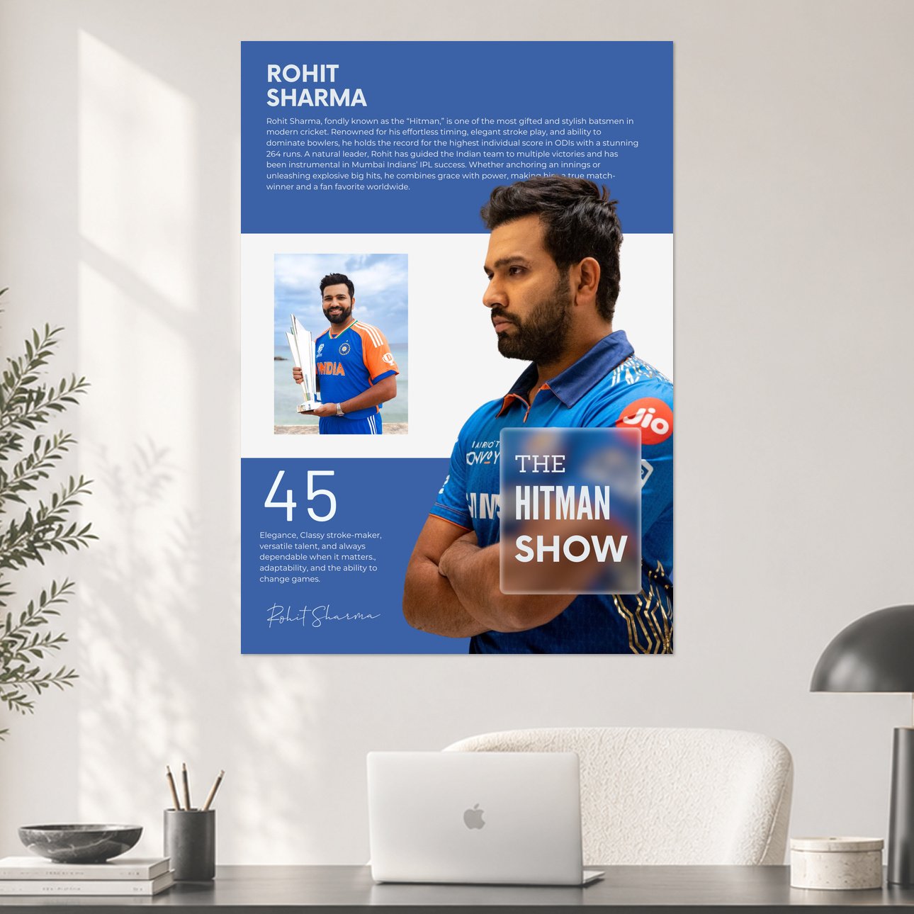 Rohit Sharma The Hitman Show 45 Poster