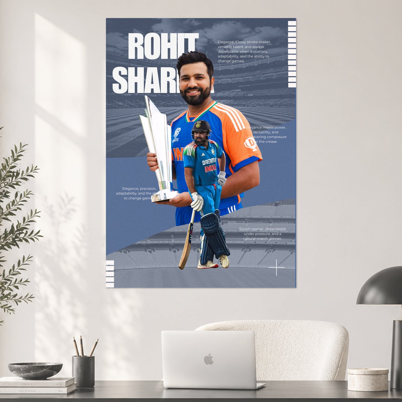 Rohit Sharma T20 World Cup Victory Poster