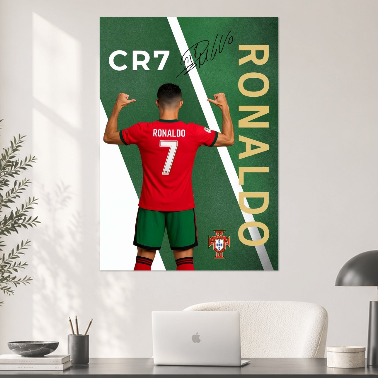 Cristiano Ronaldo Portugal Number 7 Iconic Pose Poster