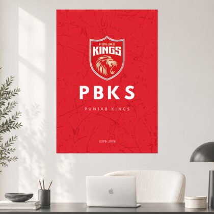 Punjab Kings PBKS Official IPL Team Poster