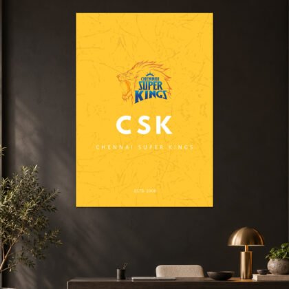 Chennai Super Kings CSK Official IPL Team Poster