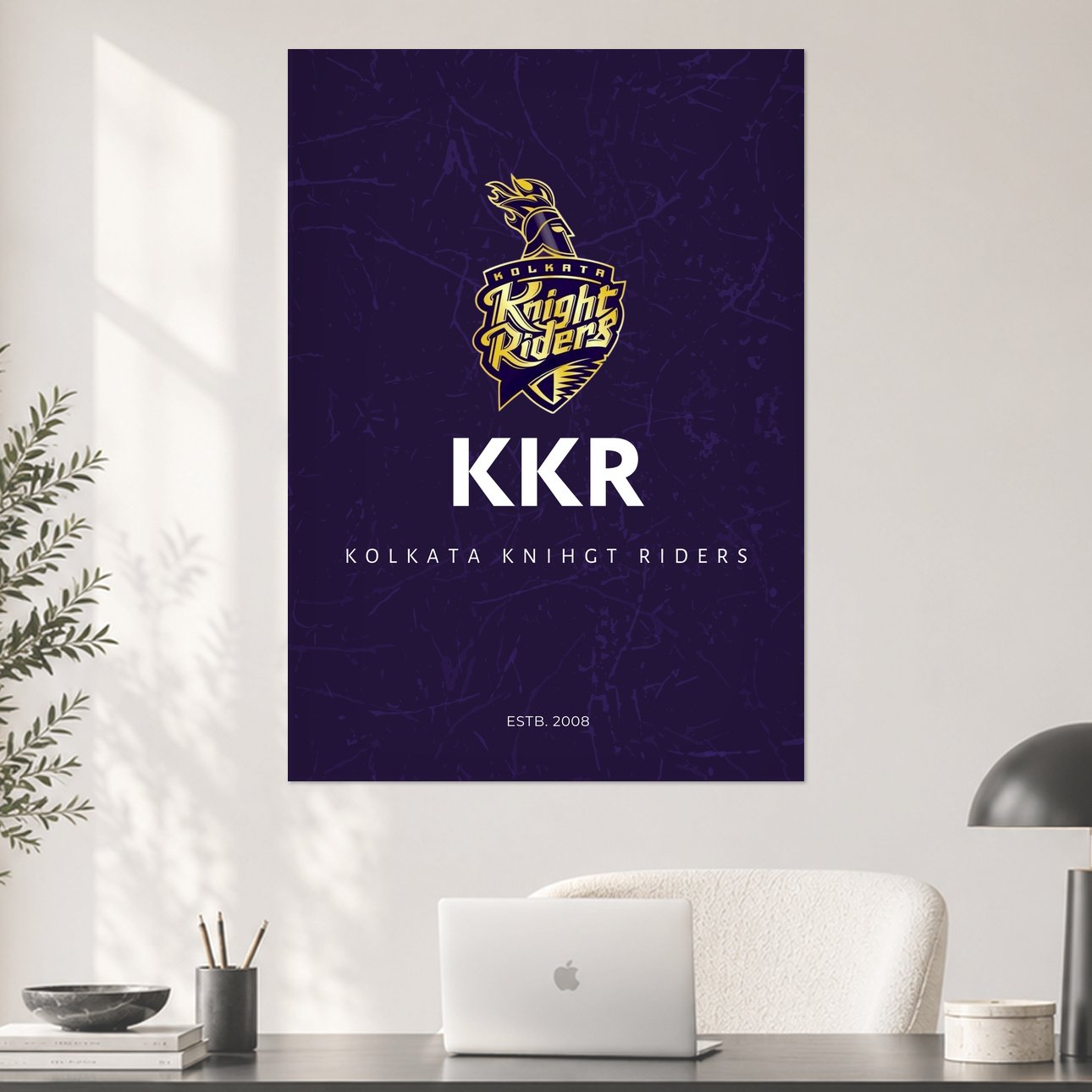 Kolkata Knight Riders KKR Official IPL Team Poster