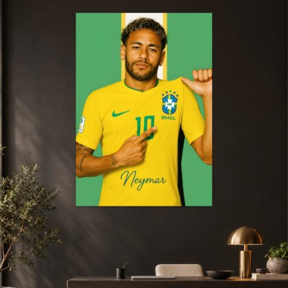Neymar Jr Brazil Iconic Number 10 Jersey Poster