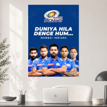 Mumbai Indians Duniya Hila Denge IPL Squad Poster