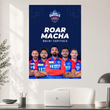 Delhi Capitals Roar Macha IPL Squad Poster
