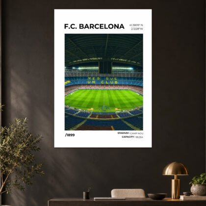 FC Barcelona Camp Nou Stadium Poster