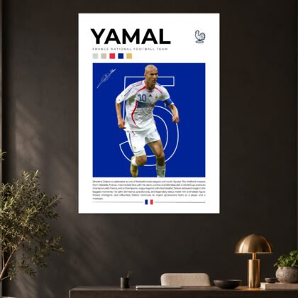 Zinedine Zidane France National Team Legend Poster