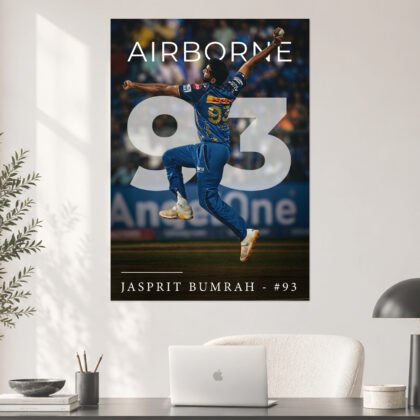 Hardik Pandya Built Different Warrior #33 India Blue Aesthetic Poster
