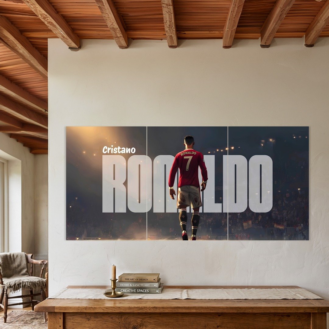 Cristiano Ronaldo Back View Split Poster