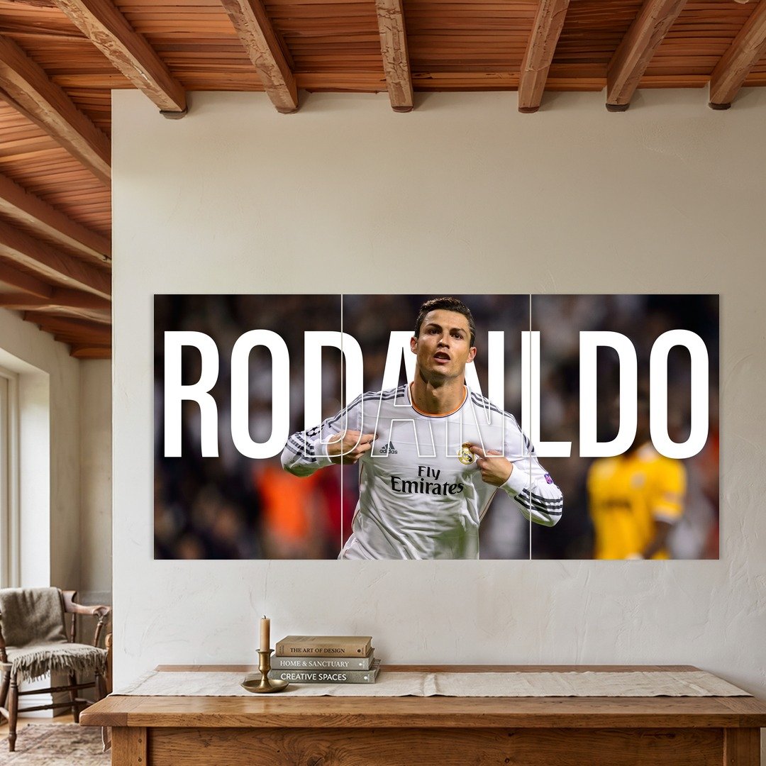 Cristiano Ronaldo Real Madrid Split Poster